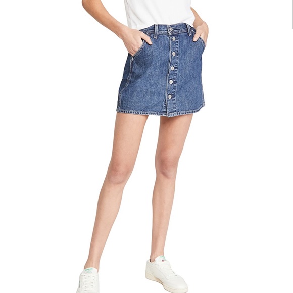 Levi's Dresses & Skirts - Levi’s utility button front denim skirt NWT 28
